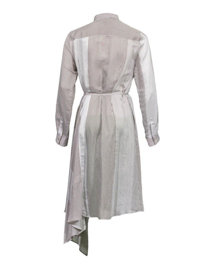 Tonet - Striped Two Tone Shirt Dress