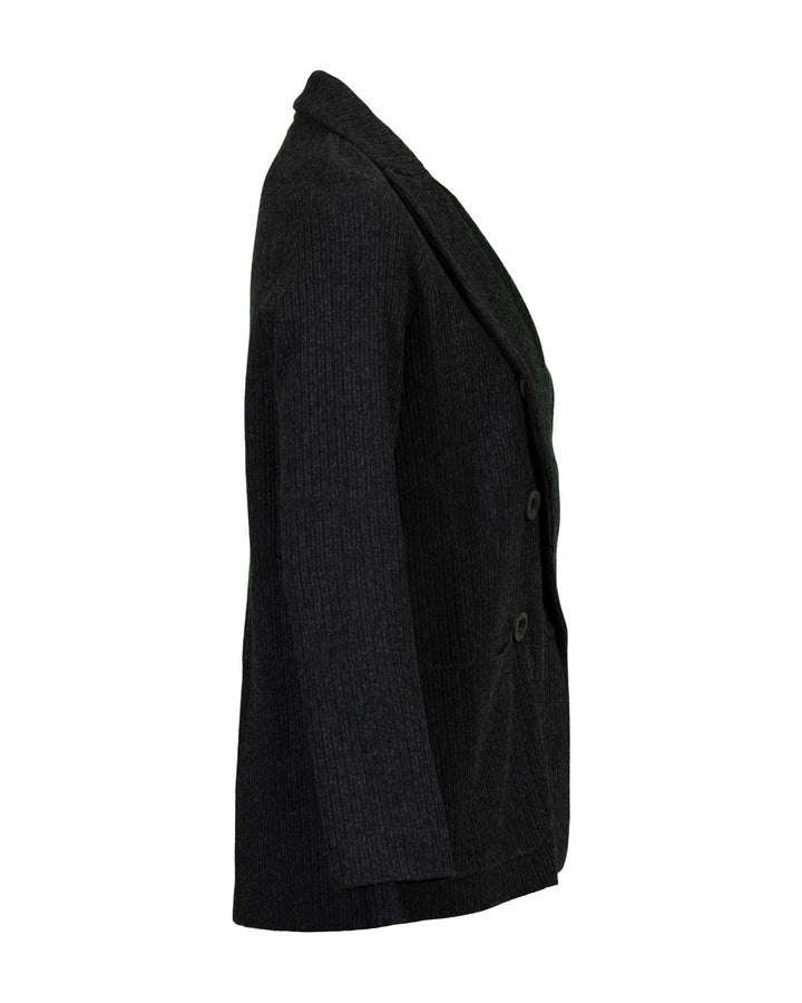 Tonet - Waffle Knit Double Breasted Jacket