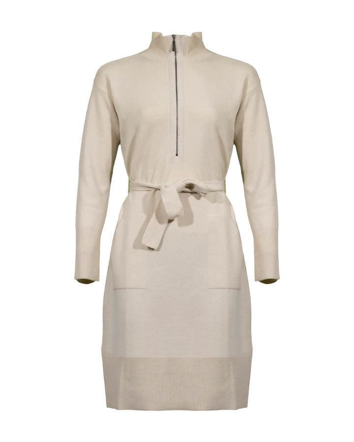 Tonet - Wool Blend Zip Neck Dress