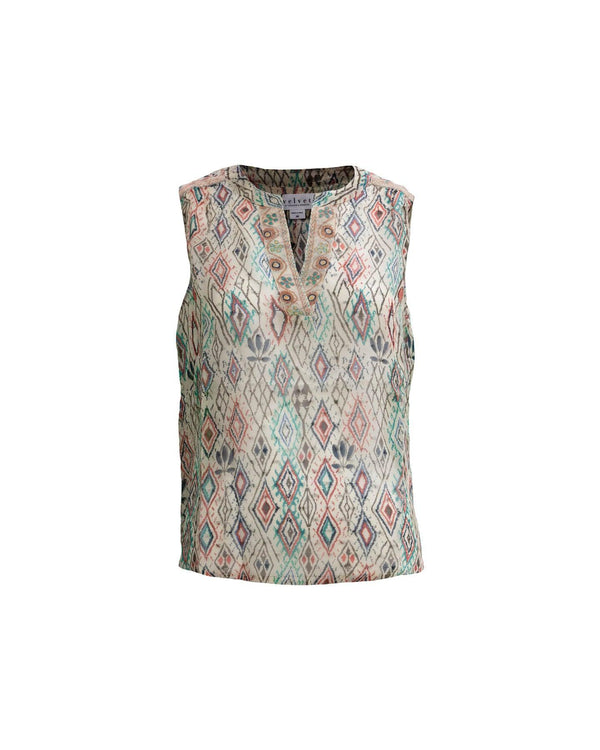 Velvet - Jay Azteca Print Top