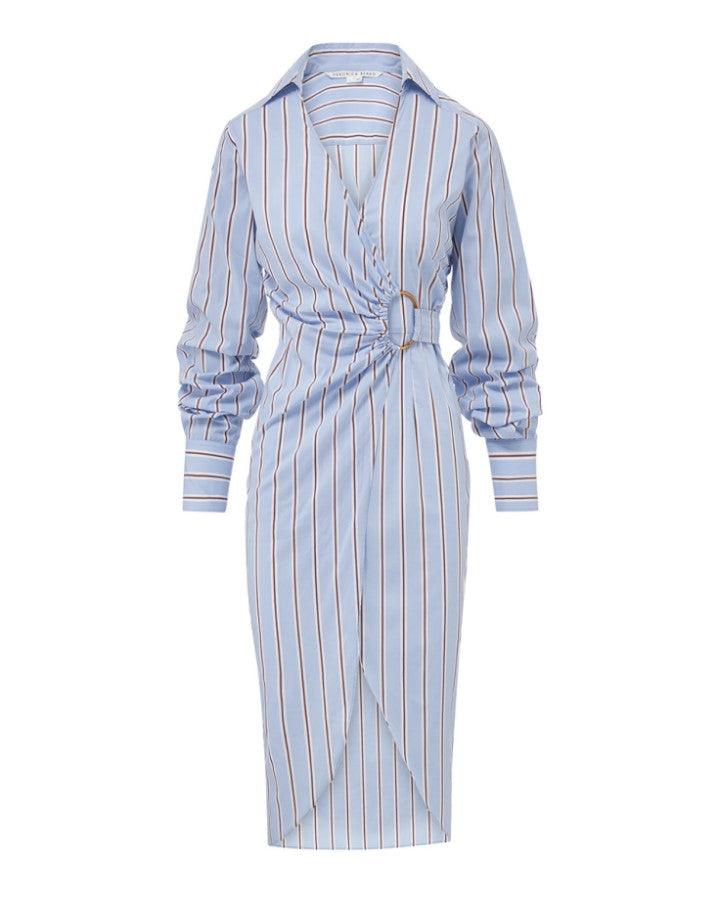 Veronica Beard - Afton Striped Wrap Dress
