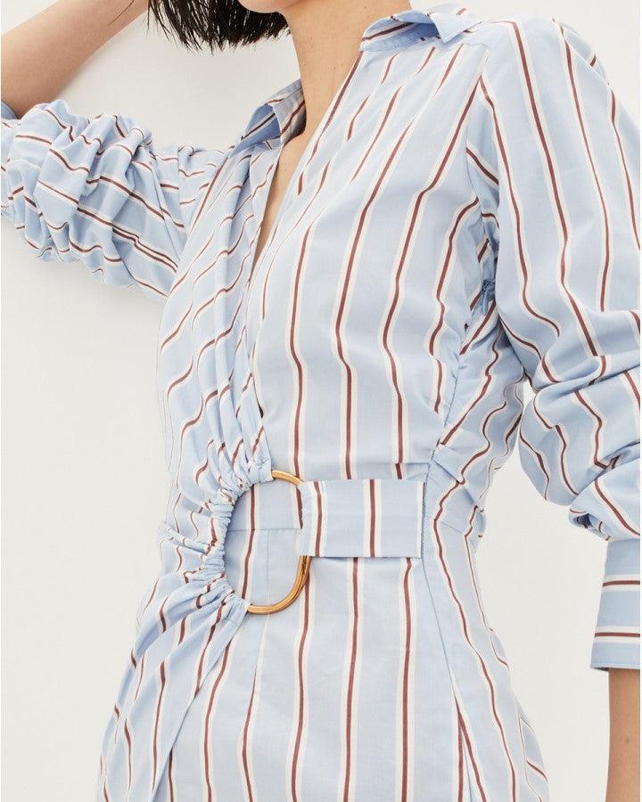 Veronica Beard - Afton Striped Wrap Dress