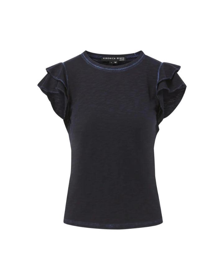 Veronica Beard - Akeela Ruffled Shoulder Te