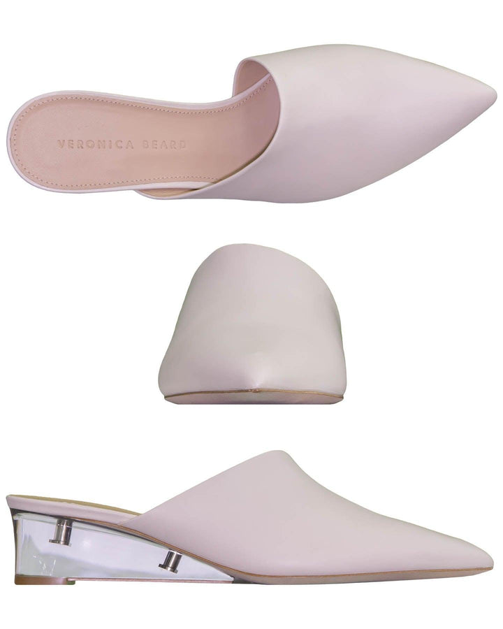 Veronica Beard - Almond Toed Mule Lucite Wedges