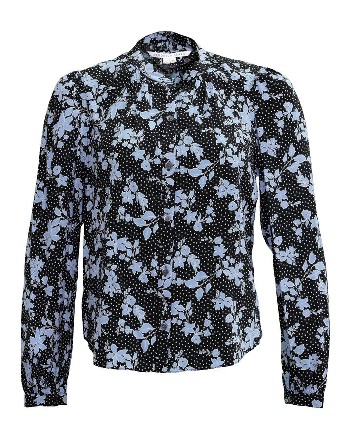 Veronica Beard - Ashlynn Dotted Floral Print Blouse