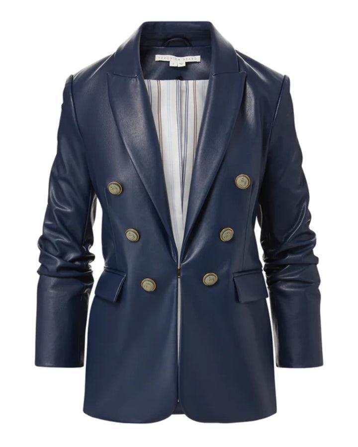 Veronica Beard - Beacon Faux Leather Dickey Jacket