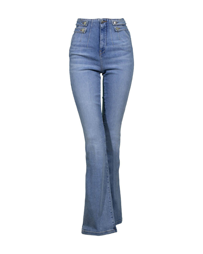 Veronica Beard - Beverly Skinny Flared Waist Tab Jeans