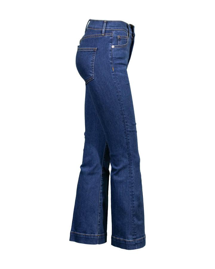 Veronica Beard - Carson Ankle Flare Jeans Bright Blue