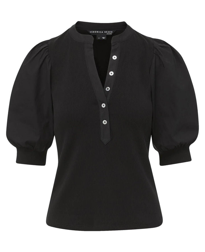 Veronica Beard - Coralee Puff Sleeve Top Black