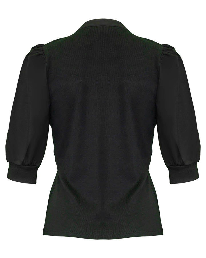 Veronica Beard - Coralee Puff Sleeve Top Black