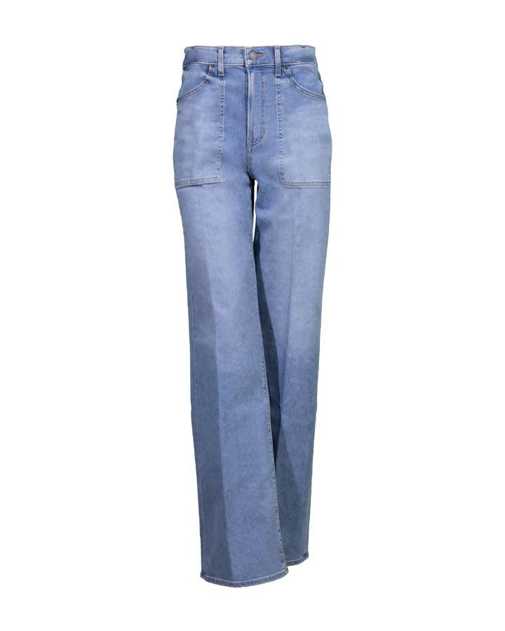 Veronica Beard - Crosbie Wide Leg Patch Pocket Jeans