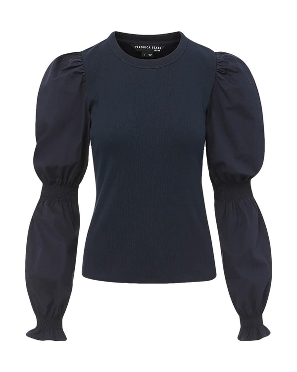 Veronica Beard - Fawn Puff Sleeve Top Navy