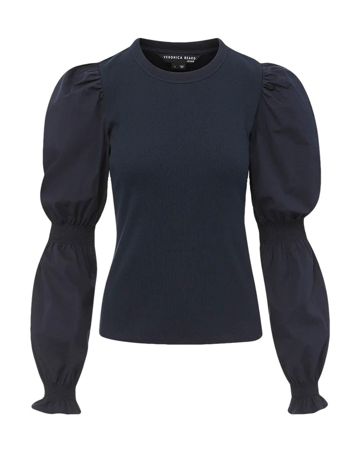 Veronica Beard - Fawn Puff Sleeve Top Navy