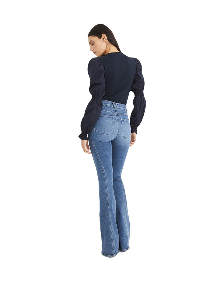 Veronica Beard - Fawn Puff Sleeve Top Navy