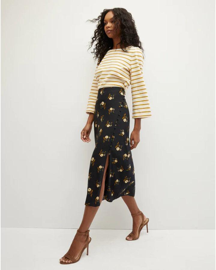 Veronica Beard - Franconia Floral Side Slit Skirt