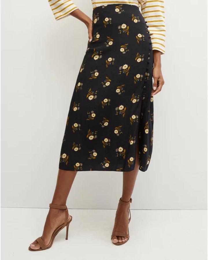 Veronica Beard - Franconia Floral Side Slit Skirt