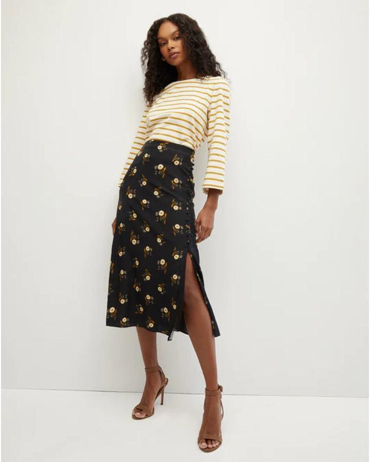 Veronica Beard - Franconia Floral Side Slit Skirt