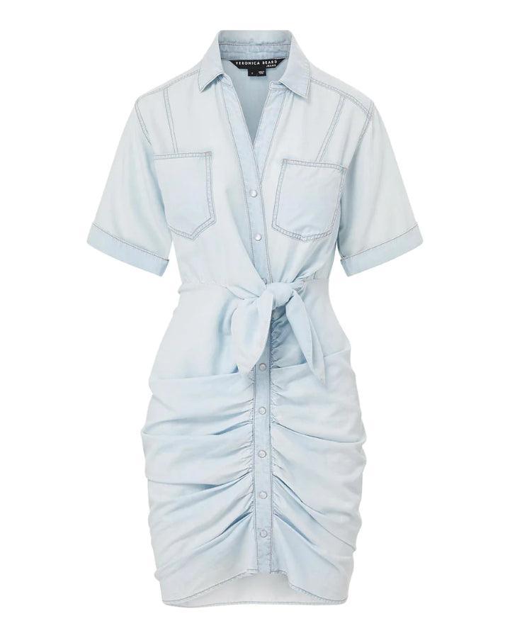 Veronica Beard - Hensley Ruched Chambray Dress