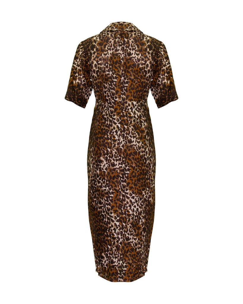 Veronica Beard - Seki Linen Leopard Dress