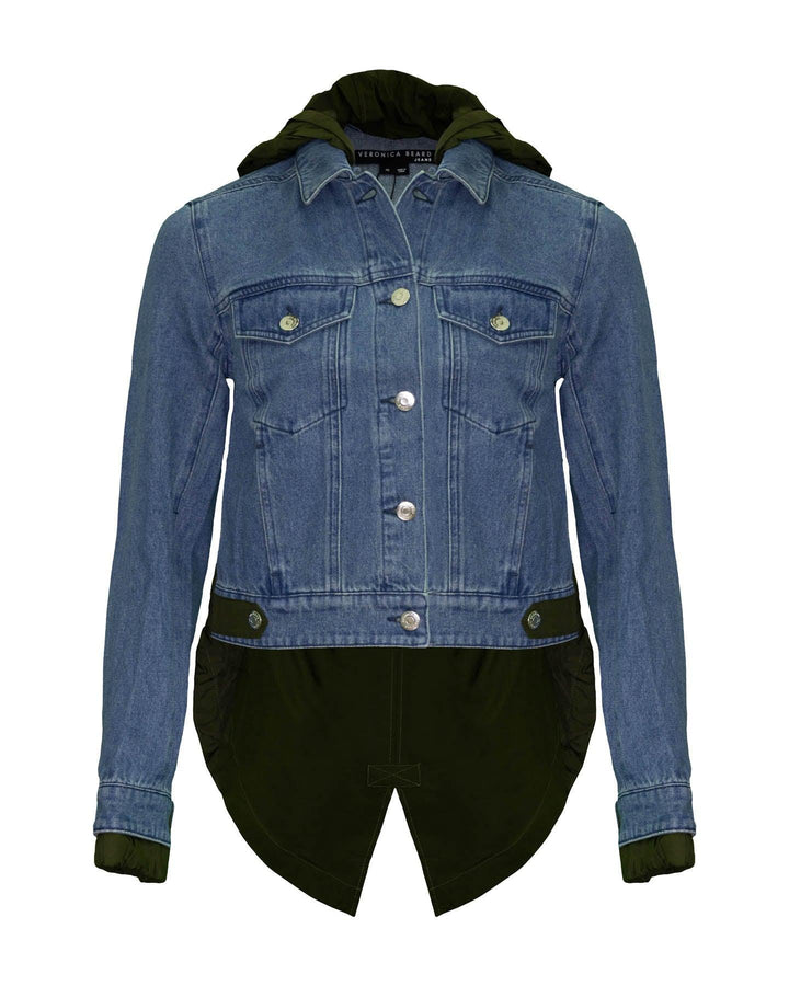 Veronica Beard - Shani Mixed Media Denim Jacket