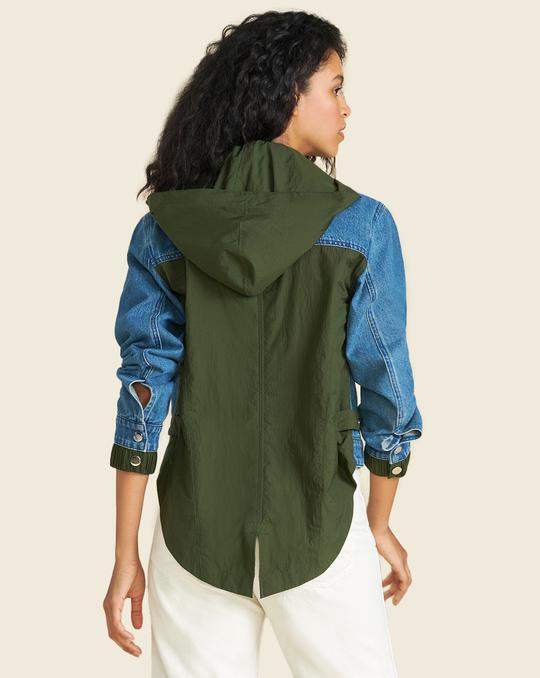 Veronica Beard - Shani Mixed Media Denim Jacket